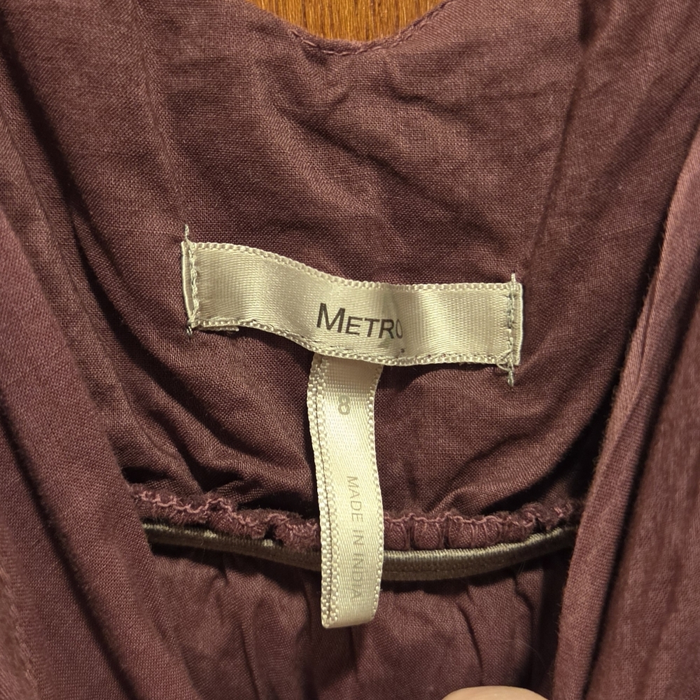 HOST PICK! 🎉🎊Metro 7 Mauve & White Tie-Dye Midi Summer Dress Sz8 - Picture 7 of 10